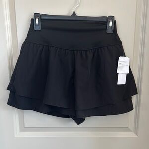Yogalicious Black Layered Athletic Shorts